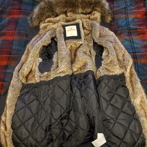 Hollister Faux Lined Parka Coat